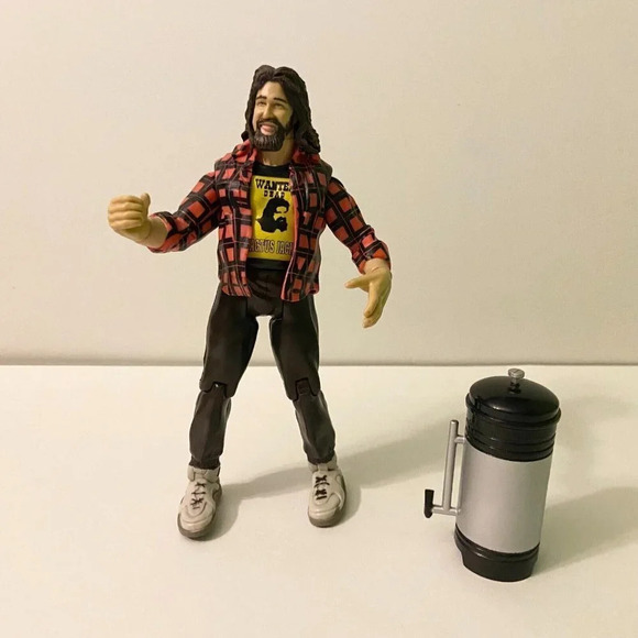 Vintage 1999 Cactus Jack Mick Foley WWF Jakks Pacific Titan Tron Live Figure - Picture 2 of 15